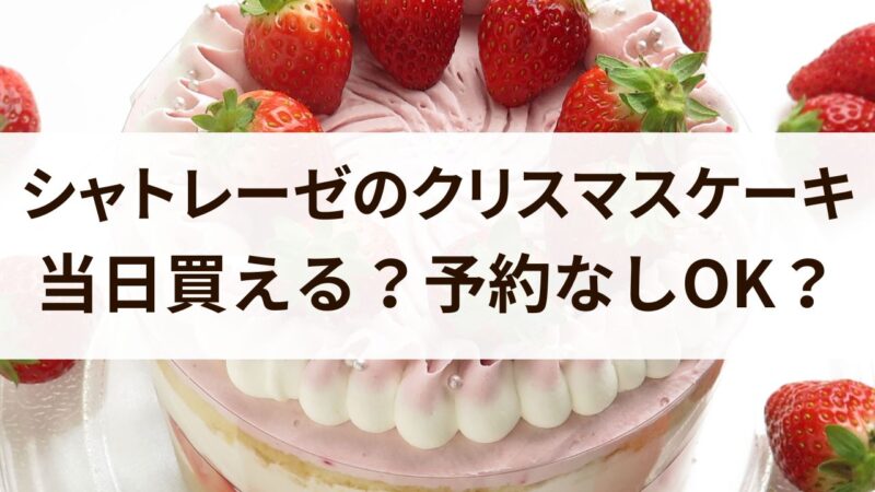 シャトレーゼ　クリスマスケーキ2023　当日　予約なし