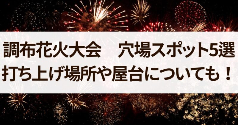 調布花火大会　穴場スポット　打ち上げ場所や屋台について