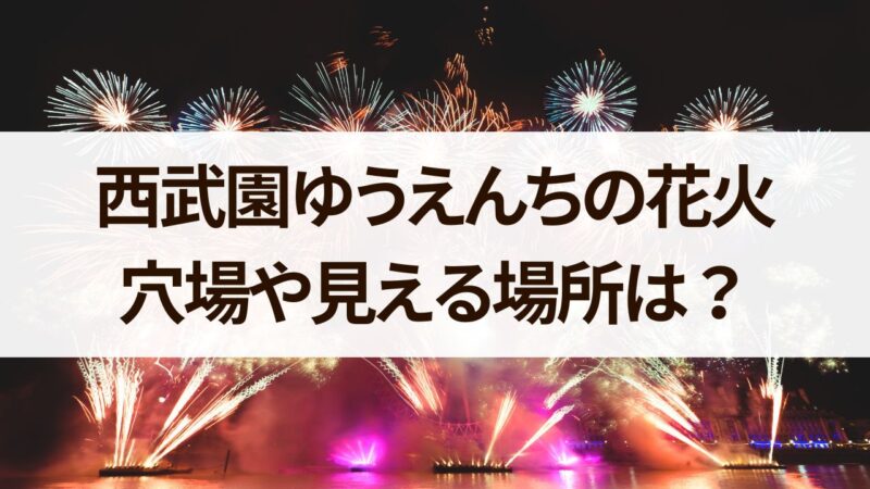 西武園ゆうえんち花火　穴場