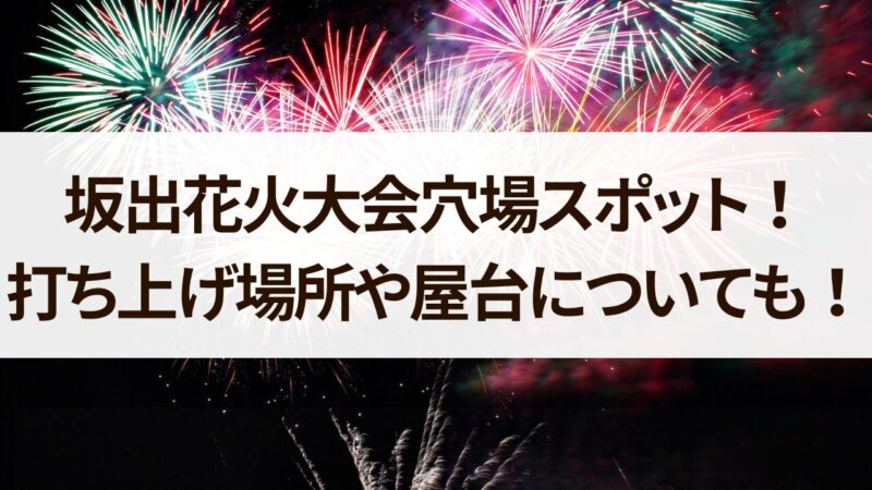 坂出花火大会　2024穴場　打ち上げ場所　屋台